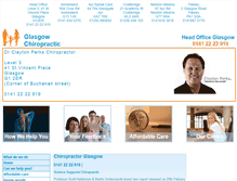 Tablet Screenshot of glasgowchiropractic.com